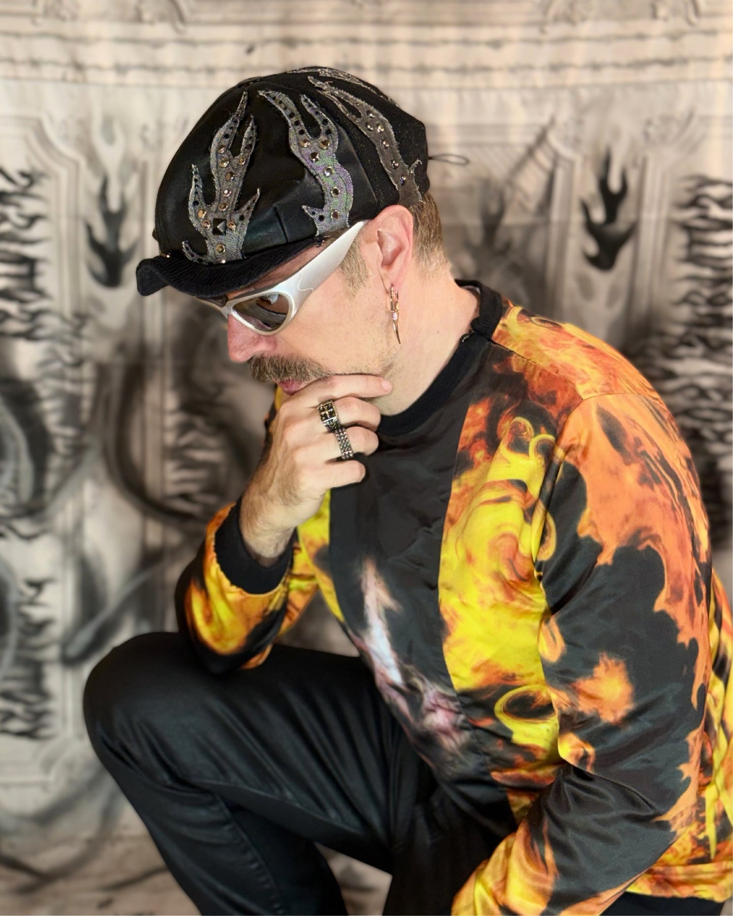 BLACK BLAZING BAKER HAT