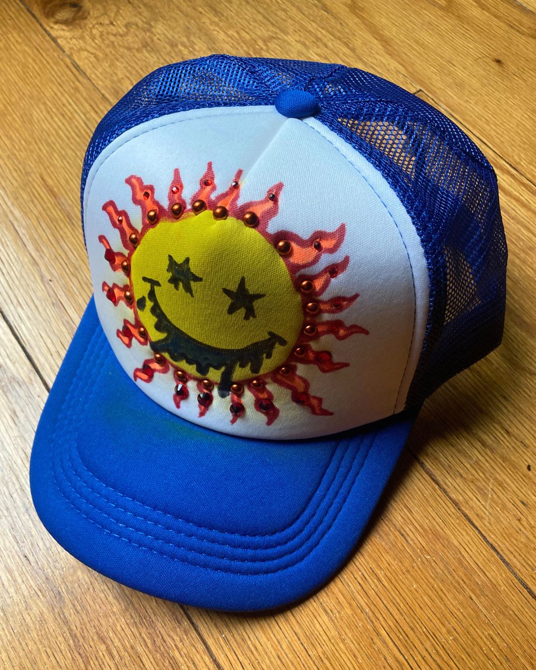 TRICKED OUT TRUCKER - BLUE WITH SUN