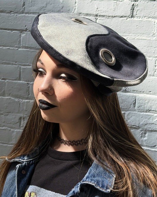 YIN YANG BERET - BLUE