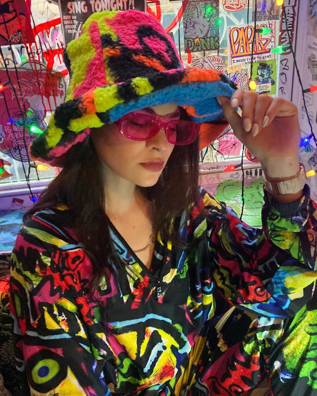 NEON SHERPA JAM HAT