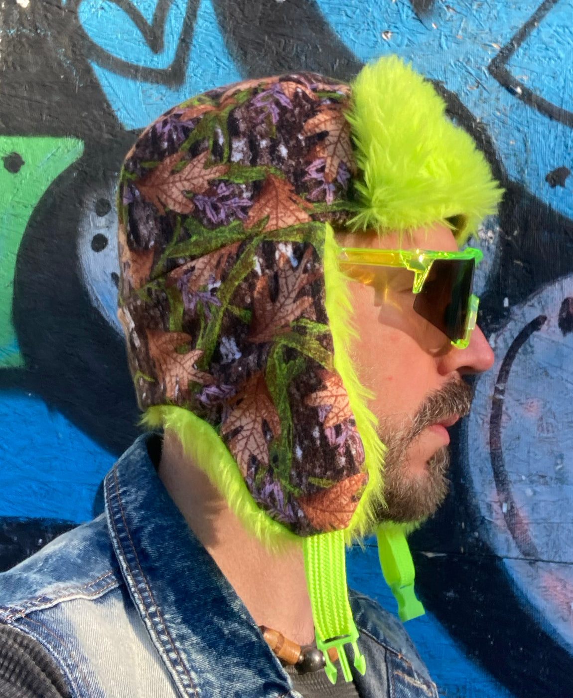 CAMO FLANNEL & NEON FUR TRAPPER