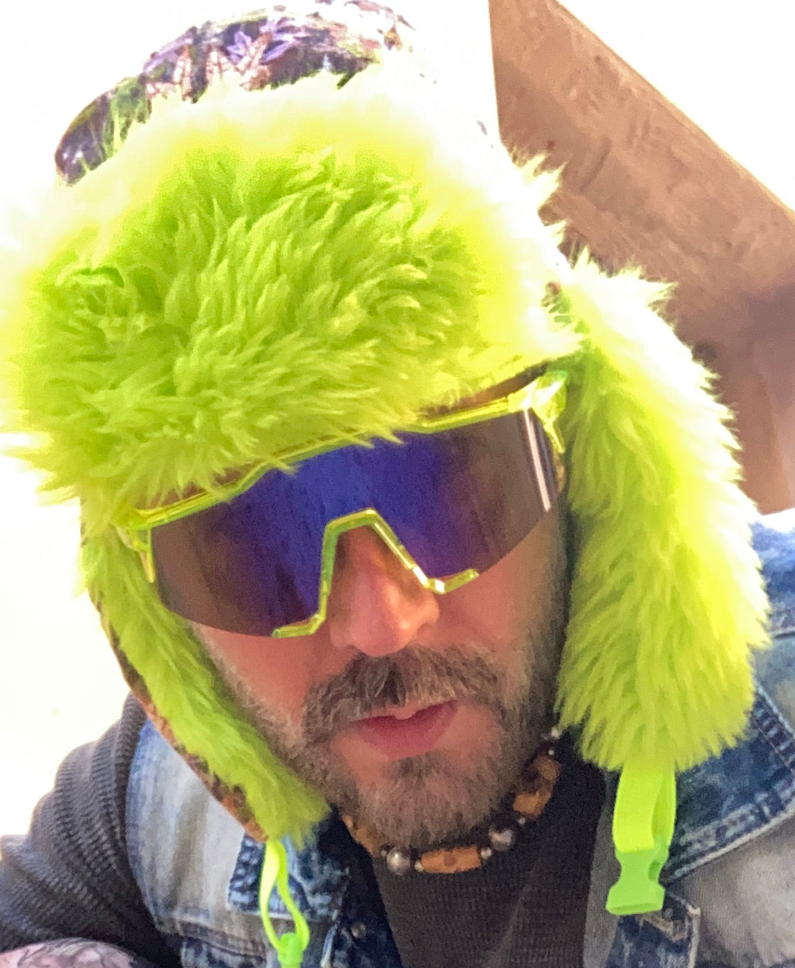 CAMO FLANNEL & NEON FUR TRAPPER