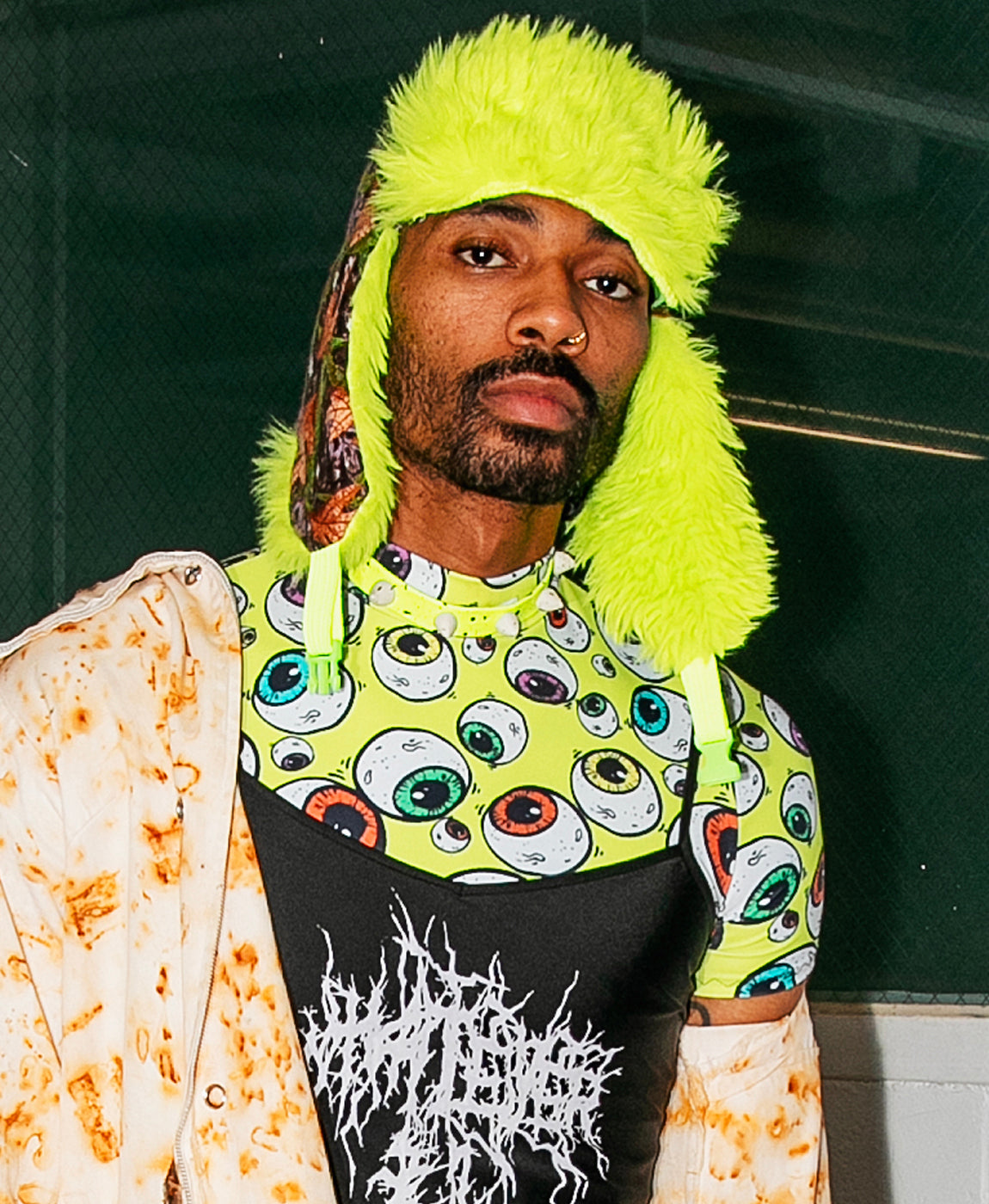 CAMO FLANNEL & NEON FUR TRAPPER